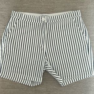 CARIBBEAN JOE COMPANY striped navy and white shorts. Size 12. NWOT.